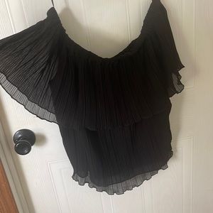 Black off the shoulder top